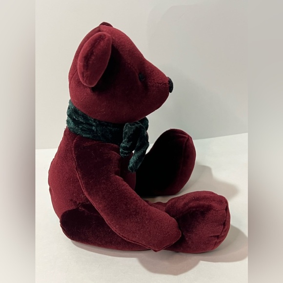 Russ Royal Winterfest Dark Red Velvet Bear Razzles Plush Stuffed Animal VTG - Picture 4 of 11